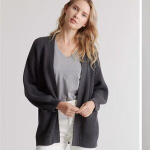 Quince 100% Organic Cotton Oversized Cardigan - Grey
